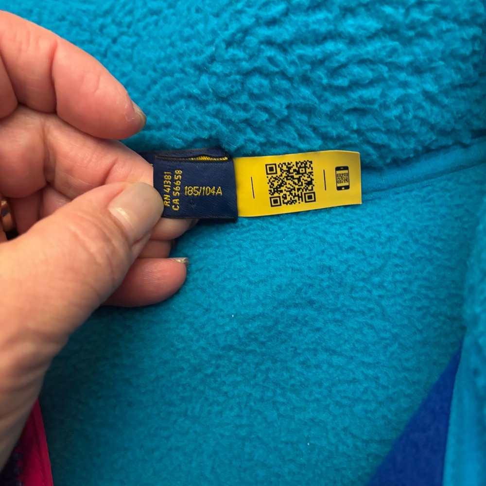 Polo Ralph Lauren | Men's XL Fleece Quarter Zip | Teal Colorblock | Spectre - Picture 12 of 16